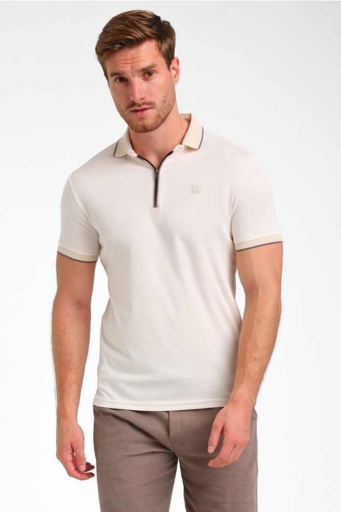 PREMIUM ZIPPER POLO 235920 SAND
